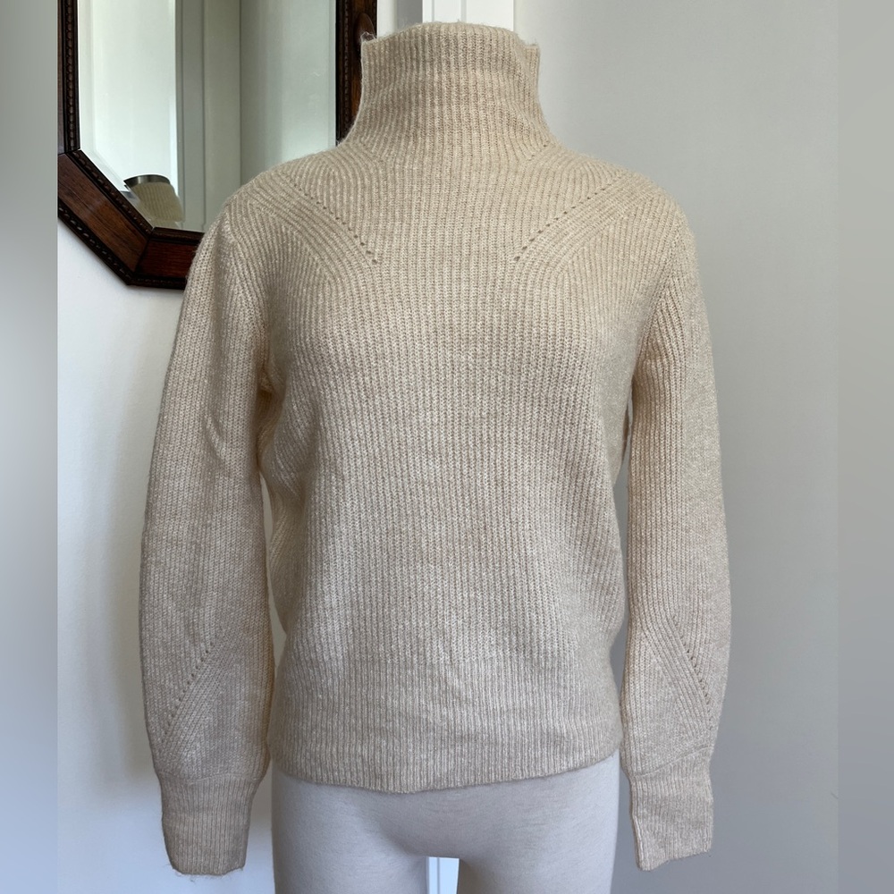 Max Studio Cream Turtleneck Sweater